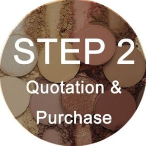 step two to do private label makeup line