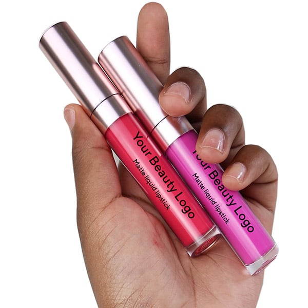 Matte liquid lipstick with rose tube - Aurora Cosmetics