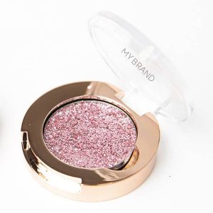 pressed glitter in rose gold jar- Aurora Cosmetics
