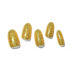 Gel Nail Strips Glittering Gold 150