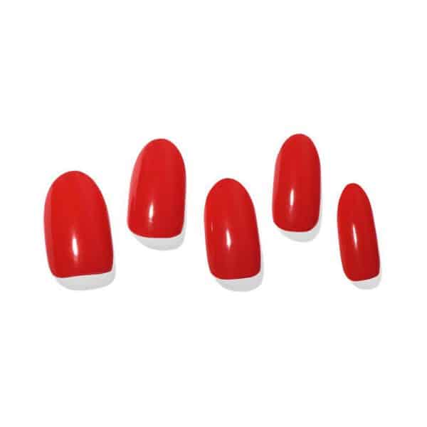 Semi Cured Gel Nail Strips 002 Red