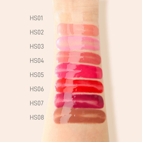 high shine lip oil swatches