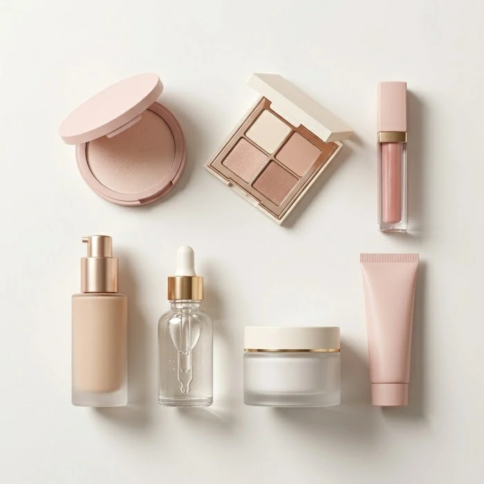 Private label makeup and skincare product selection